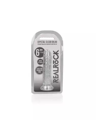Dildo réaliste Jelly avec ventouse RealRock, sextoy 6 pouces-2