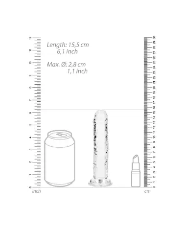 Dildo réaliste Jelly avec ventouse RealRock, sextoy 6 pouces-6