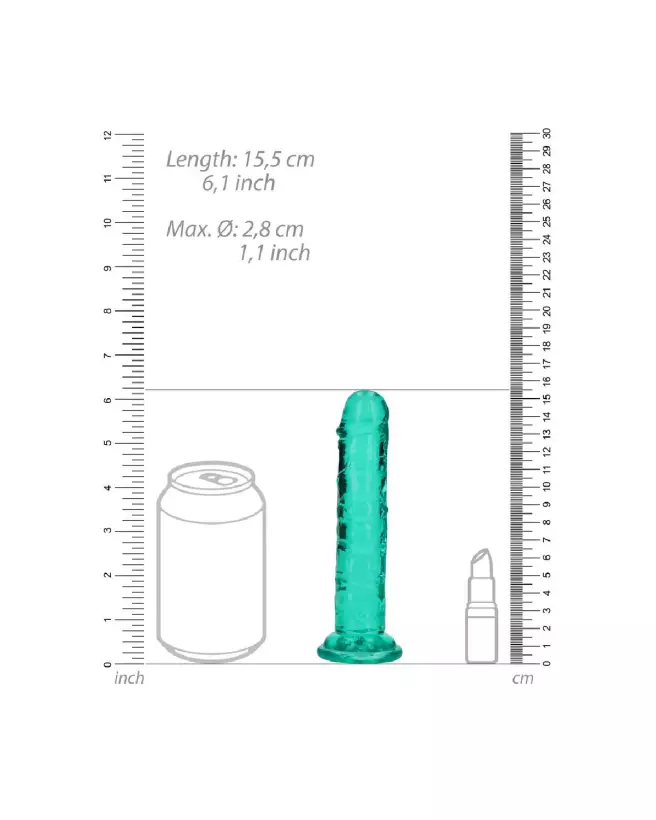 Realistic Jelly Dildo 6 Inch with Suction Cup by RealRock-6