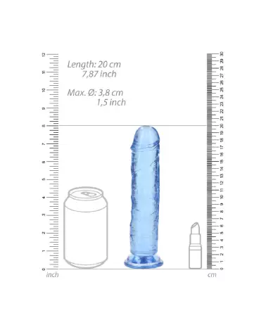 Dildo réaliste en Jelly avec ventouse RealRock by Shots, 18cm-6