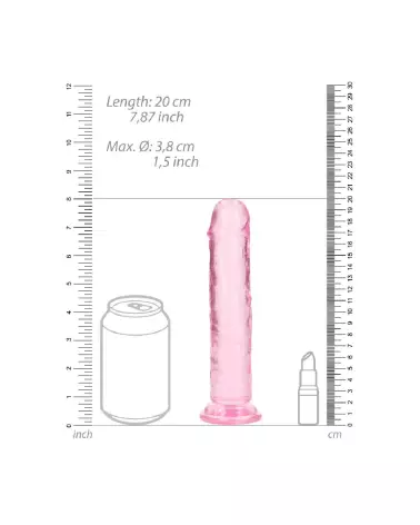 Dildo réaliste Jelly avec ventouse de RealRock by Shots, 7 pouces-6