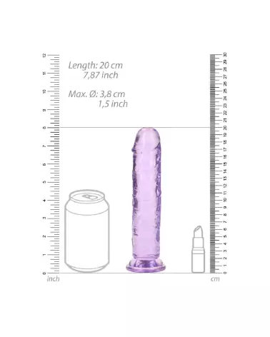Dildo réaliste Jelly 18 cm avec ventouse de RealRock by Shots-6
