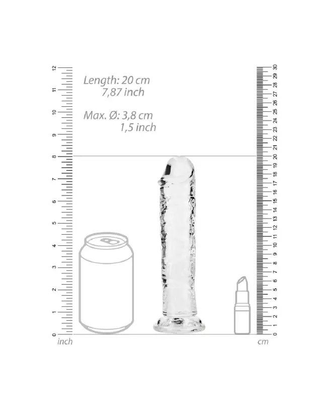 Dildo réaliste RealRock by Shots avec ventouse, texture jelly 18 cm-6