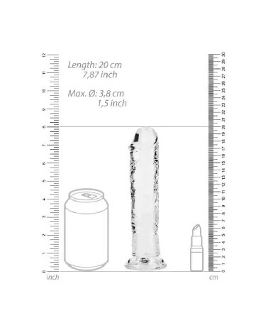 Dildo réaliste RealRock by Shots avec ventouse, texture jelly 18 cm-6