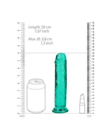 Dildo réaliste RealRock by Shots Jelly 18cm avec ventouse-6