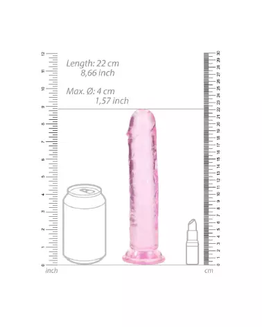 Image de Dildo Réaliste en Jelly avec Ventouse RealRock by Shots, 20 cm-6