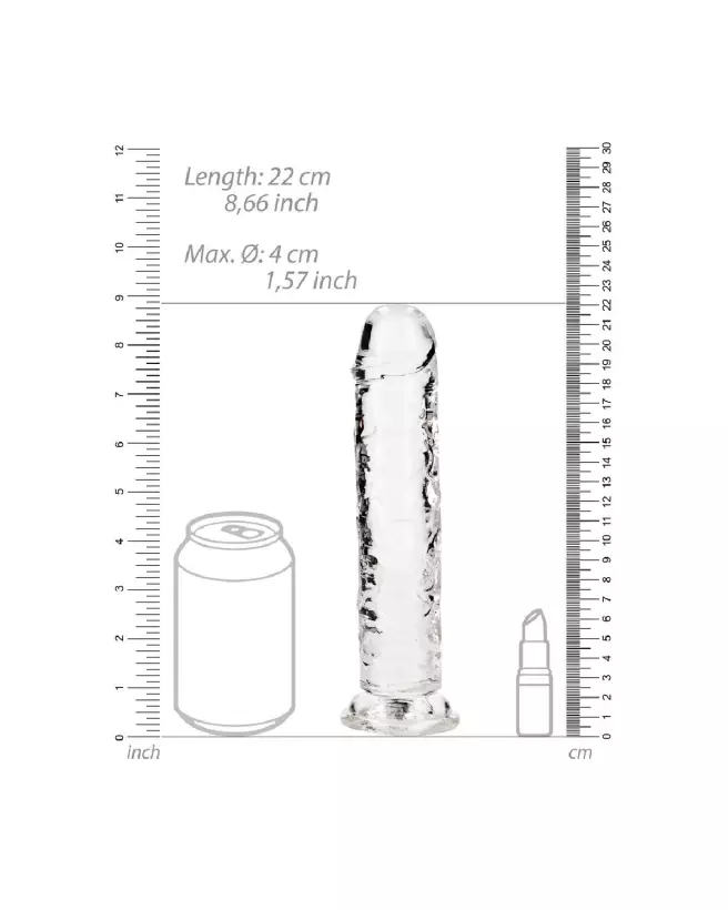 Dildo réaliste Jelly RealRock by Shots avec ventouse 20cm-6