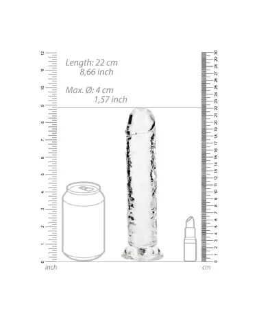 Dildo réaliste Jelly RealRock by Shots avec ventouse 20cm-6