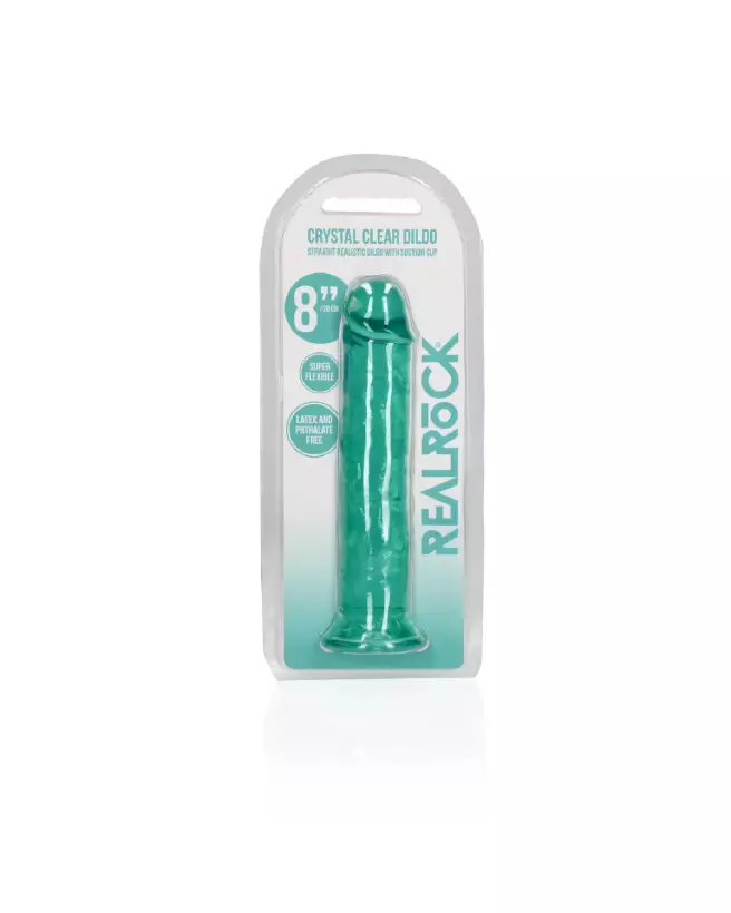 Dildo réaliste en jelly 8 pouces avec ventouse RealRock by Shots-2