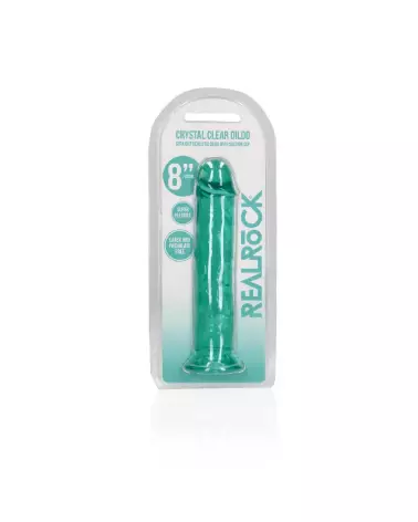 Dildo réaliste en jelly 8 pouces avec ventouse RealRock by Shots-2