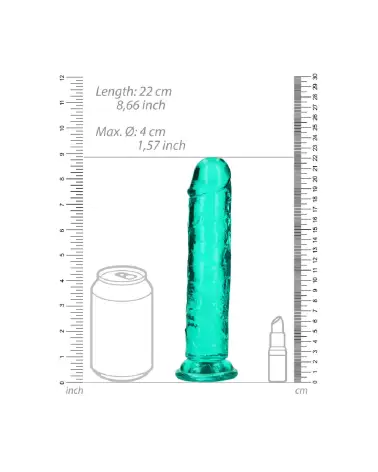 Dildo réaliste en jelly 8 pouces avec ventouse RealRock by Shots-6