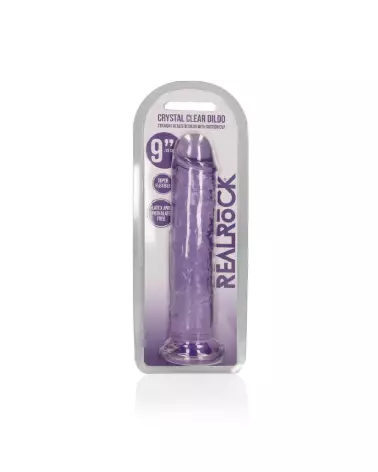 Dildo réaliste en jelly avec ventouse par RealRock, longueur 23 cm-2