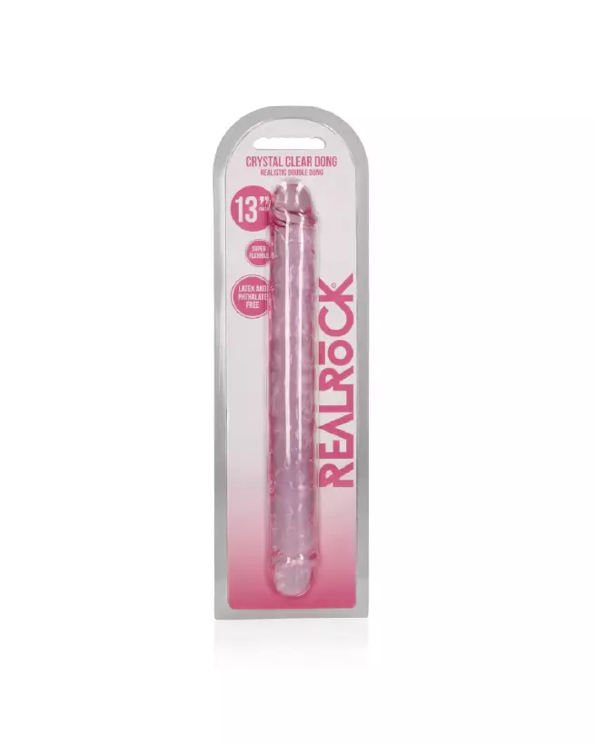 Realistic Double Dong 34 cm en Jelly par RealRock - Vue détaillée-2