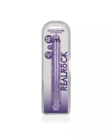 Double Dong RealRock by Shots 34 cm en Jelly pour plaisir réaliste-2