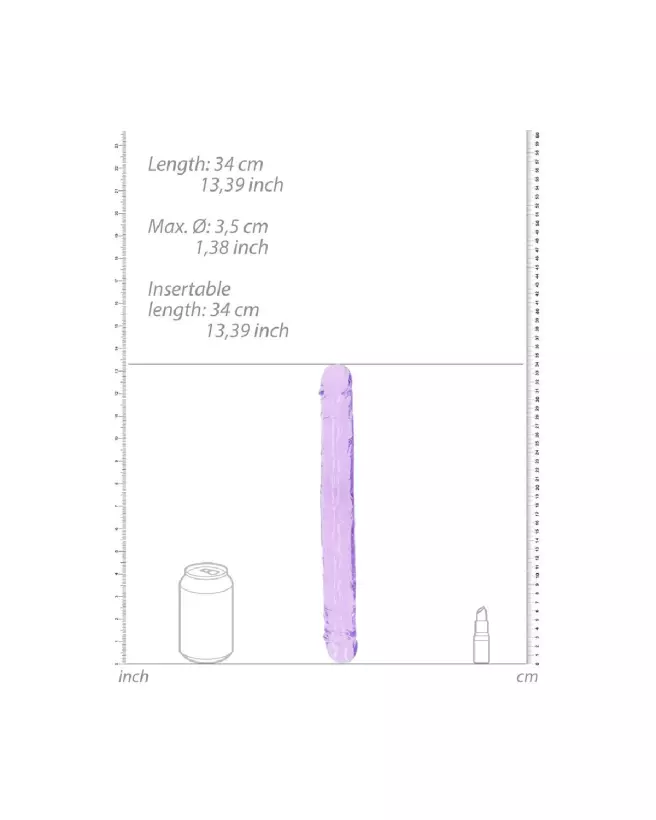 Double Dong RealRock by Shots 34 cm en Jelly pour plaisir réaliste-5