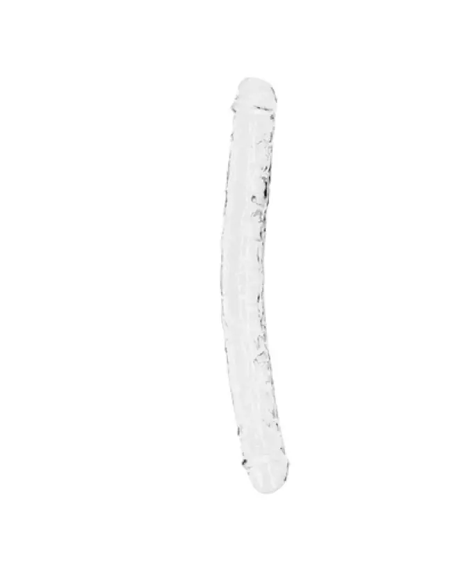 Double Dong réaliste 34 cm Jelly de RealRock by Shots pour sensations authentiques-1