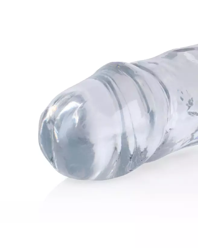 Double Dong réaliste 34 cm Jelly de RealRock by Shots pour sensations authentiques-3