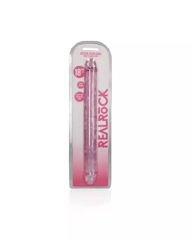 Realistic Double Dong 18 pouces par RealRock - Dildo Jelly Flexible 45 cm-2