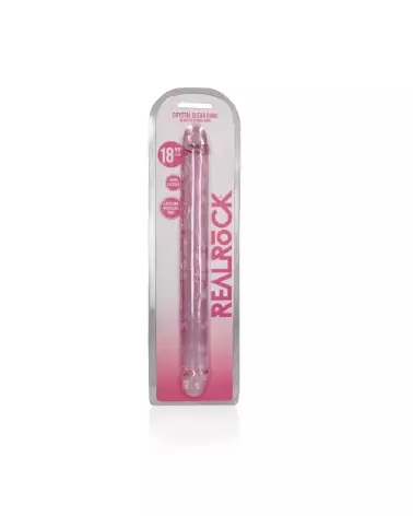 Realistic Double Dong 18 pouces par RealRock - Dildo Jelly Flexible 45 cm-2