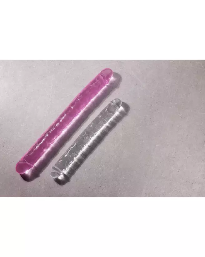 Realistic Double Dong 18 pouces par RealRock - Dildo Jelly Flexible 45 cm-3