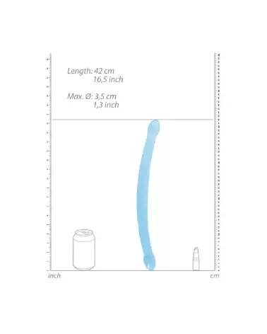 Image Double Dong 17/42 cm RealRock by Shots - Jouet Flexible et Non-Réaliste-3