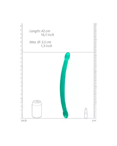 Double Dong Non-Réaliste 42 cm RealRock - Jouet Érotique Flexible-3
