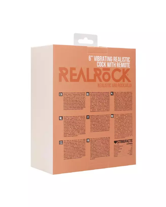 Vibrating Realistic Cock with Scrotum 6 Inch by RealRock - Detail View-3