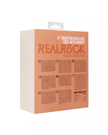 Vibrating Realistic Cock with Scrotum 6 Inch by RealRock - Detail View-3