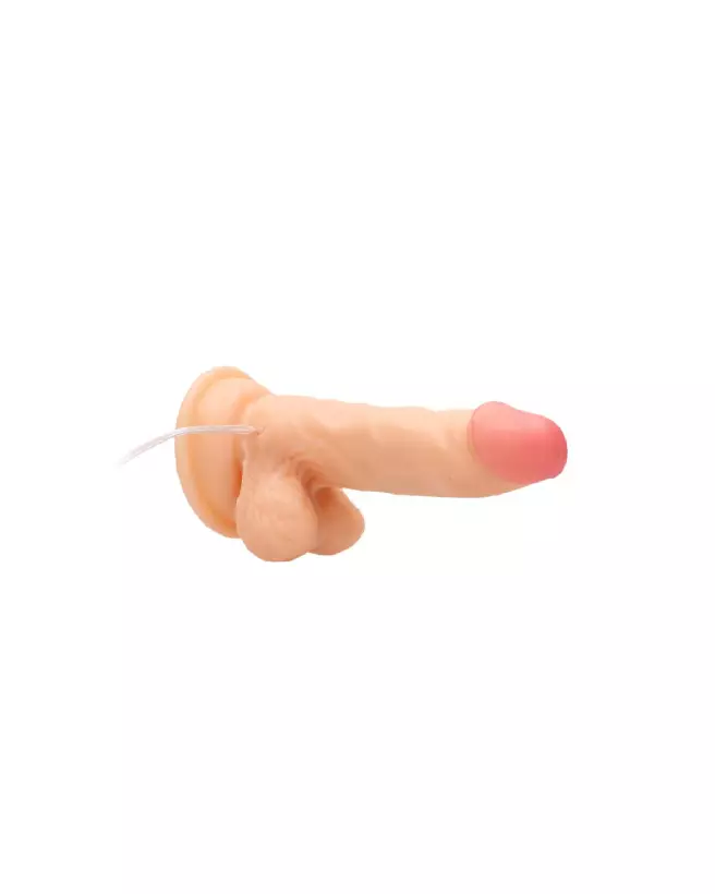Vibrating Realistic Cock with Scrotum 6 Inch by RealRock - Detail View-6