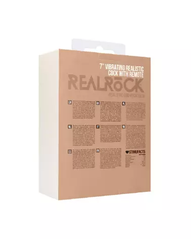 Vibrating Realistic Cock 7 pouces RealRock avec scrotum - Sextoy réaliste-3