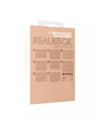 Vibrating Realistic Cock 8 inch by RealRock with Scrotum Detail-3