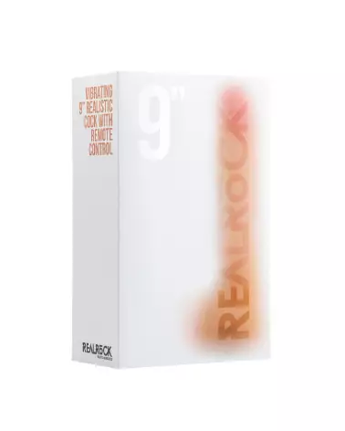 Vibrating Realistic Cock 9 Inch by RealRock with Scrotum, Premium Realistic Dildo-3