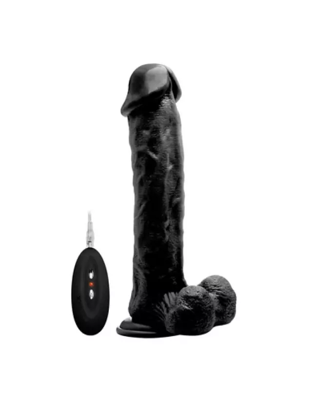 Vibrating Realistic Cock RealRock 28 cm avec Scrotum-1