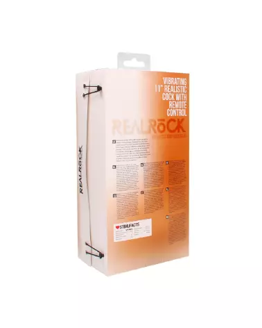 Image du Vibrating Realistic Cock with Scrotum de RealRock by Shots, sextoy réaliste 28 cm-3