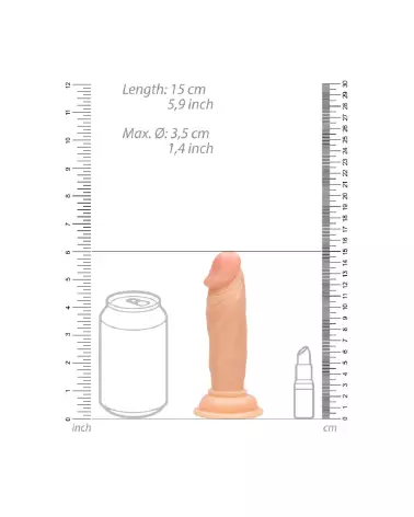 Image du Realistic Cock 6 pouces de RealRock by Shots, sextoy réaliste haut de gamme-7