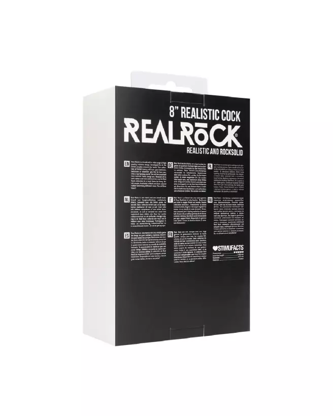 Realistic Cock with Scrotum 8 Inch by RealRock - Sextoy Réaliste 20 cm-4