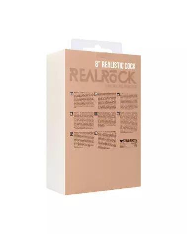 Realistic Cock with Scrotum 8 inch par RealRock - Sextoy Réaliste-3