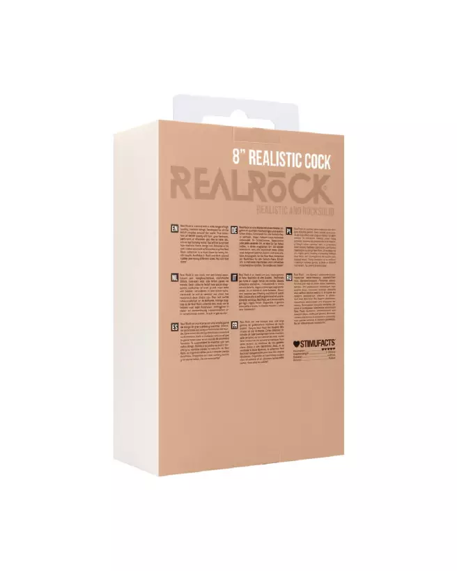 Realistic Cock with Scrotum 8 inch par RealRock - Sextoy Réaliste-4