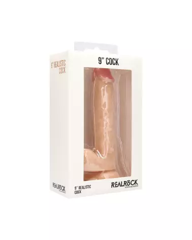 Realistic Cock with Scrotum 9 inch RealRock by Shots Sextoy Réaliste-2