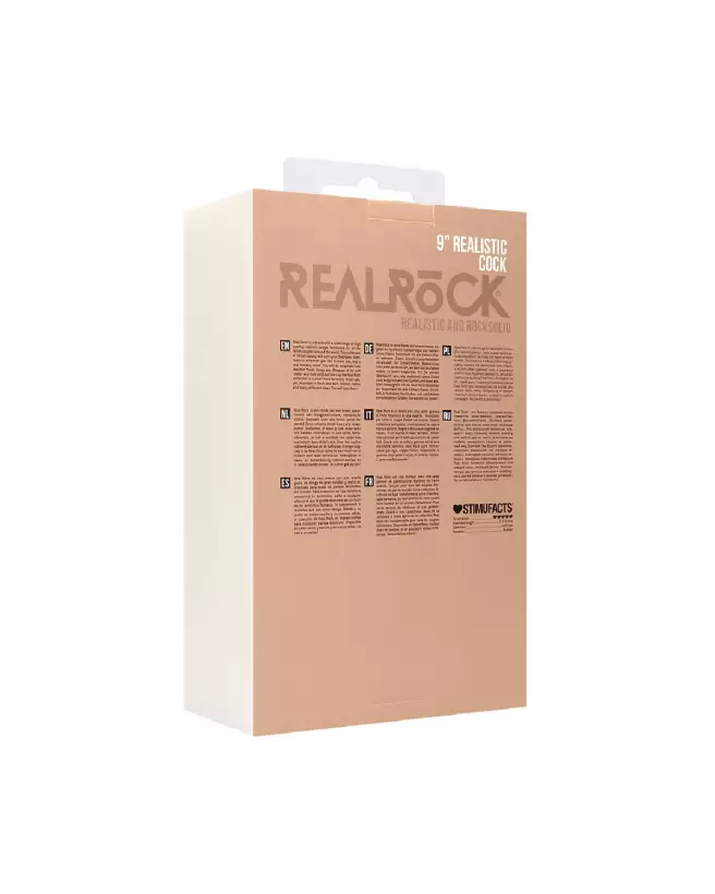 Realistic Cock with Scrotum 9 inch RealRock by Shots Sextoy Réaliste-4
