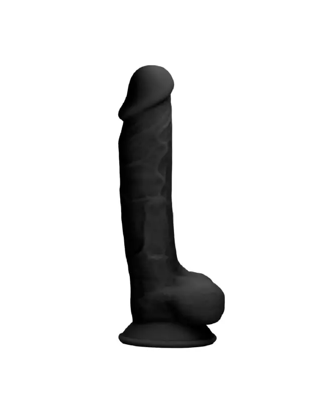 Dildo réaliste en silicone avec testicules RealRock by Shots 18 cm-3