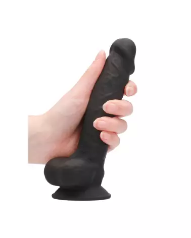 Dildo réaliste en silicone avec testicules RealRock by Shots 18 cm-7
