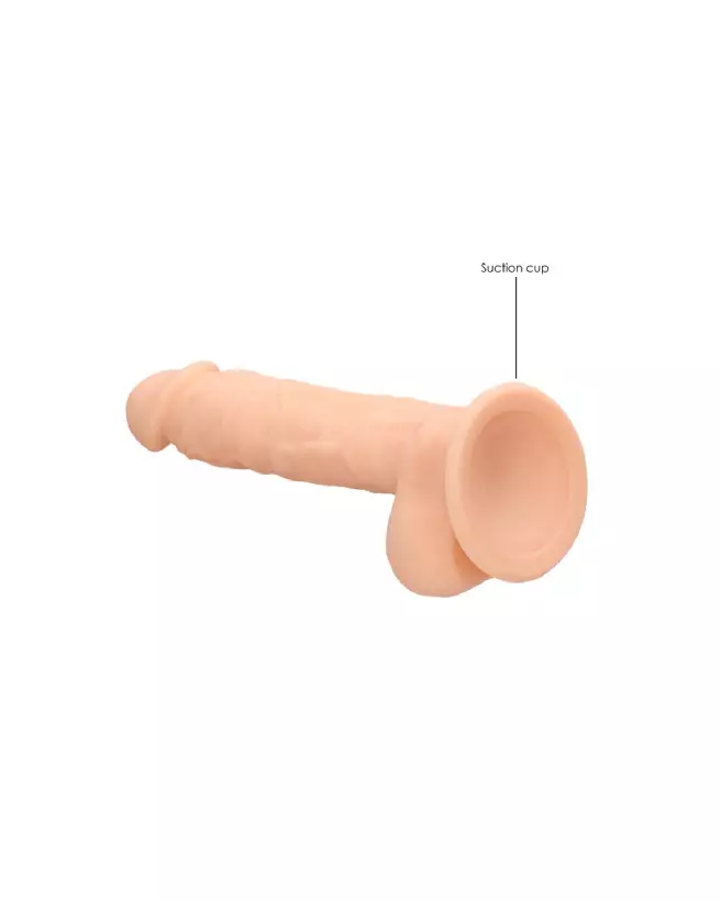 Dildo réaliste en silicone avec testicules de RealRock by Shots, 18 cm-6