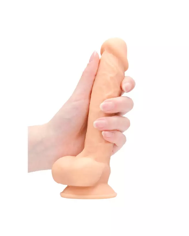 Dildo réaliste en silicone avec testicules de RealRock by Shots, 18 cm-7