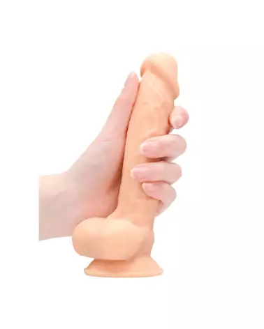 Dildo réaliste en silicone avec testicules de RealRock by Shots, 18 cm-7