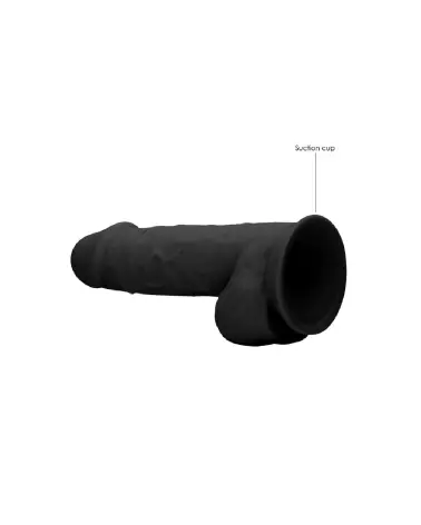 Dildo réaliste en silicone avec testicules RealRock by Shots-5