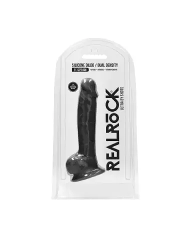 Dildo réaliste RealRock avec testicules en silicone de 23 cm-2