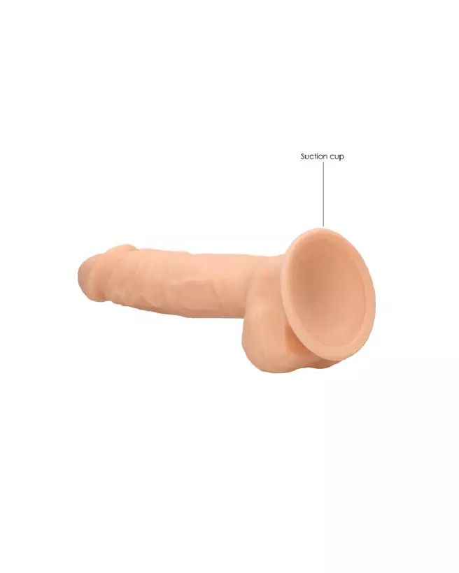 Dildo réaliste en silicone avec testicules RealRock by Shots-6