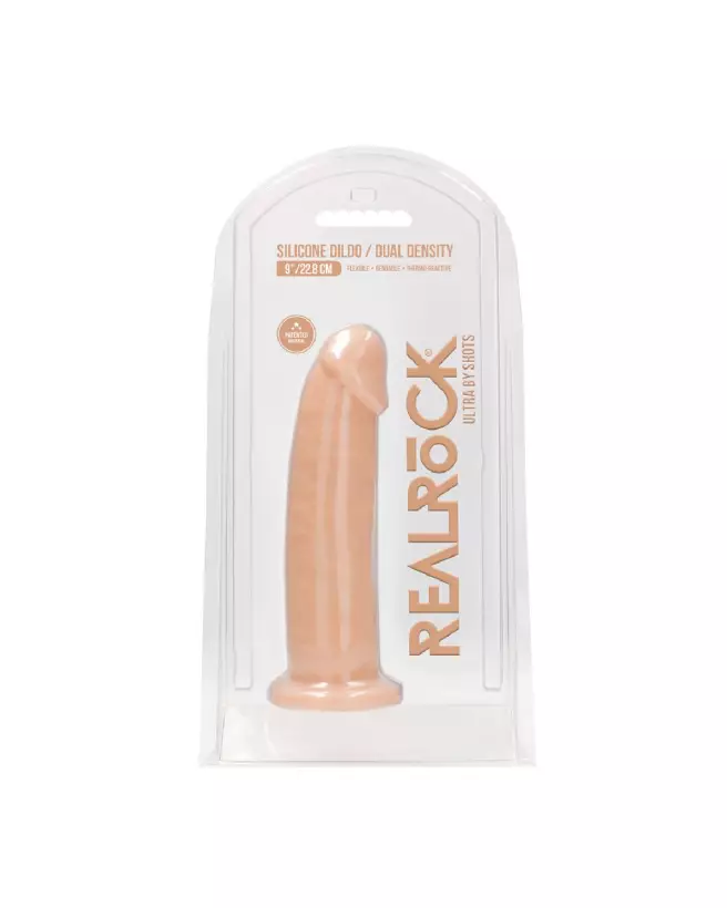 Dildo réaliste en silicone 9 pouces RealRock by Shots sans testicules-2