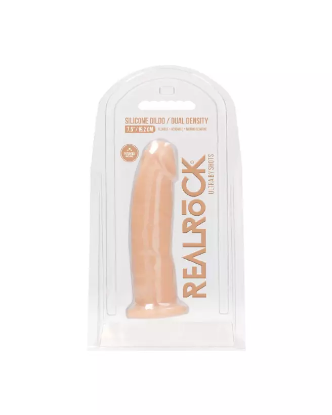 Dildo réaliste en silicone sans testicules 20 cm RealRock by Shots-2